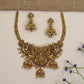 Antique Lakshmi Necklace with Jhumka Drops