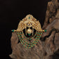 Antique Jade Bille with Peacock Motifs & Pearl Strands
