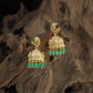 Antique Ganesha Jumka with Green Bead Fringe