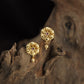 Antique Floral Stud with Bead Drop