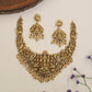 Antique Lakshmi Necklace  & Earrings with Peacock Motifs
