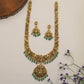 Antique Lakshmi Long Haara & Earrings with Temple Motifs