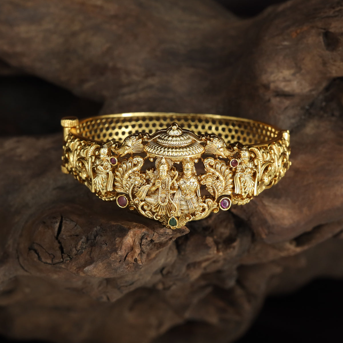 Antique Rama Sita & Kada with Sculpted Motifs
