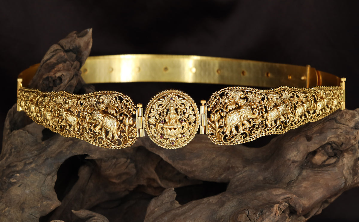 Antique Dabu with Lakshmi & Elephant Motifs
