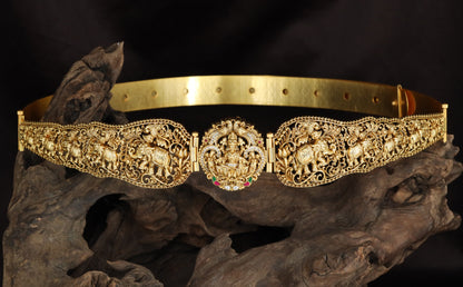 Antique Lakshmi Dabu with Elephant Motifs
