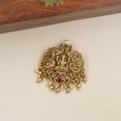 Antique Jade Bille with Lakshmi Lotus Motif