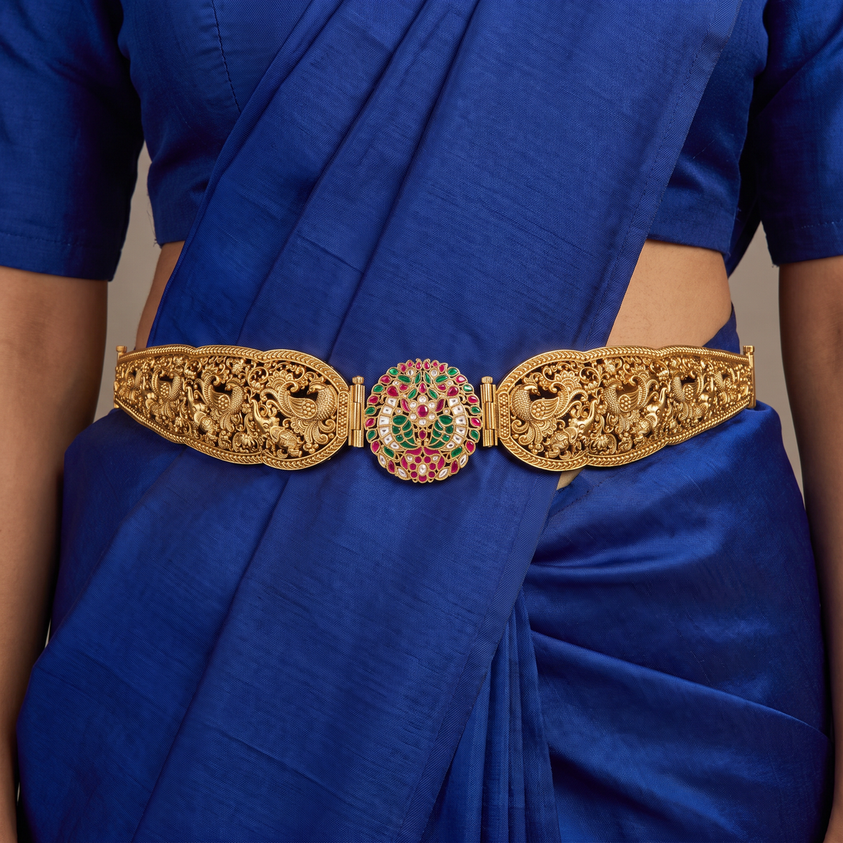 Antique Peacock Dabu with Ornamental Detailing