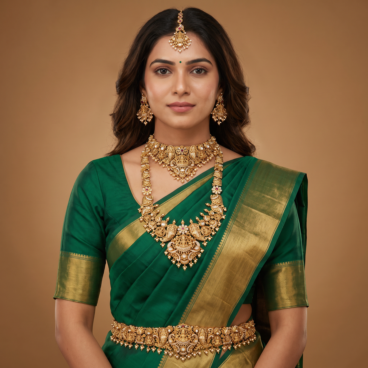 Traditional Lakshmi Bridal Combo Set