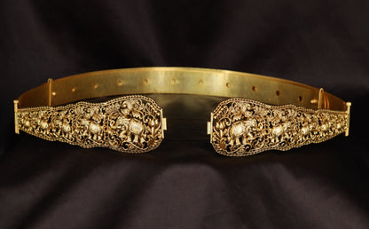 Antique Dabu with Sculpted Animal & Filigree Design
