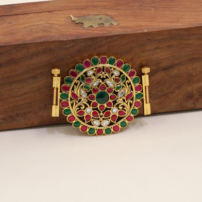Antique Peacock Waist Belt Pendant With Intricate Detailing