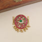 Antique Royal Peacock Waist Belt Pendant With Floral Relief