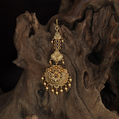 Antique Floral Tikka with Oval Links