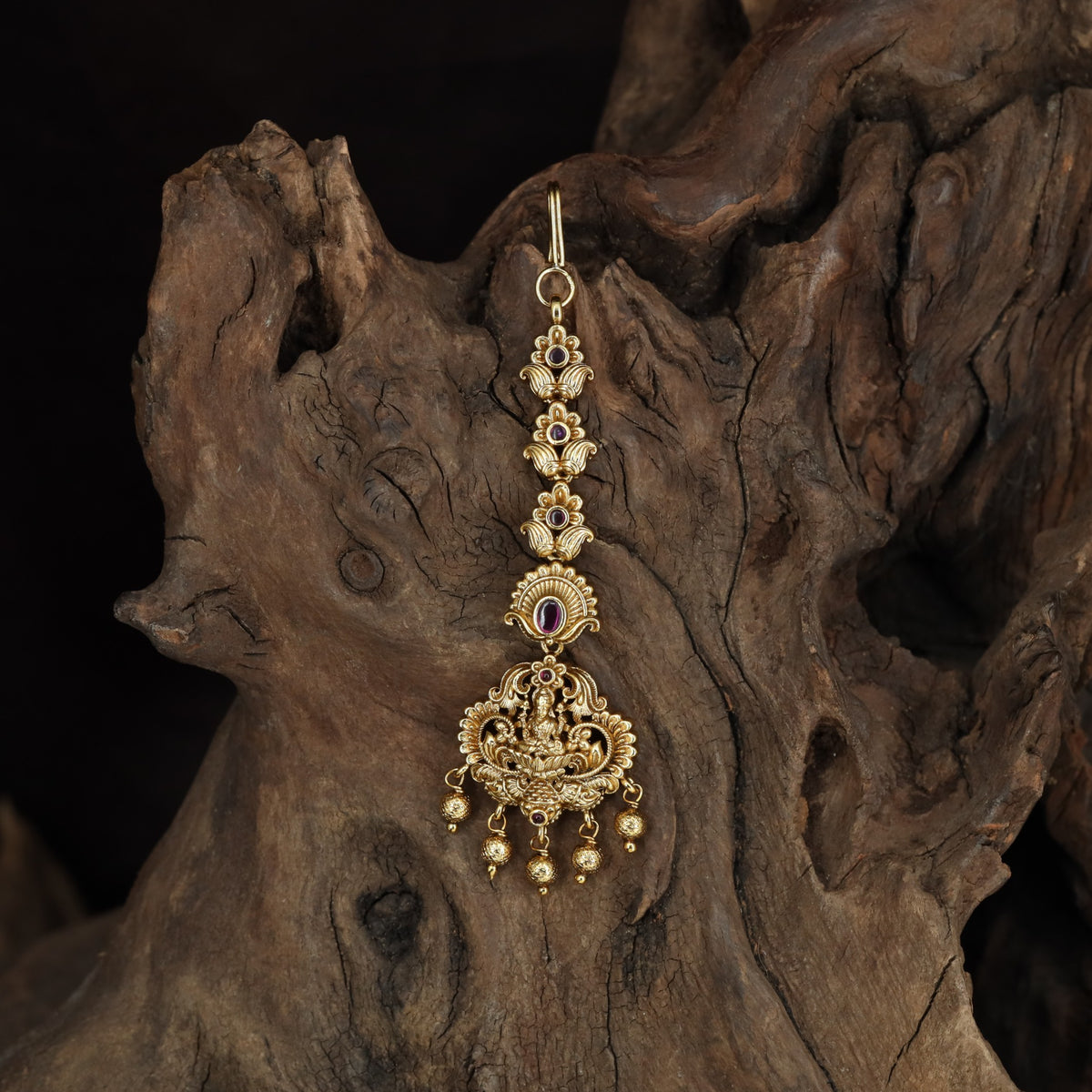 Antique Lakshmi Tikka with Floral Motifs