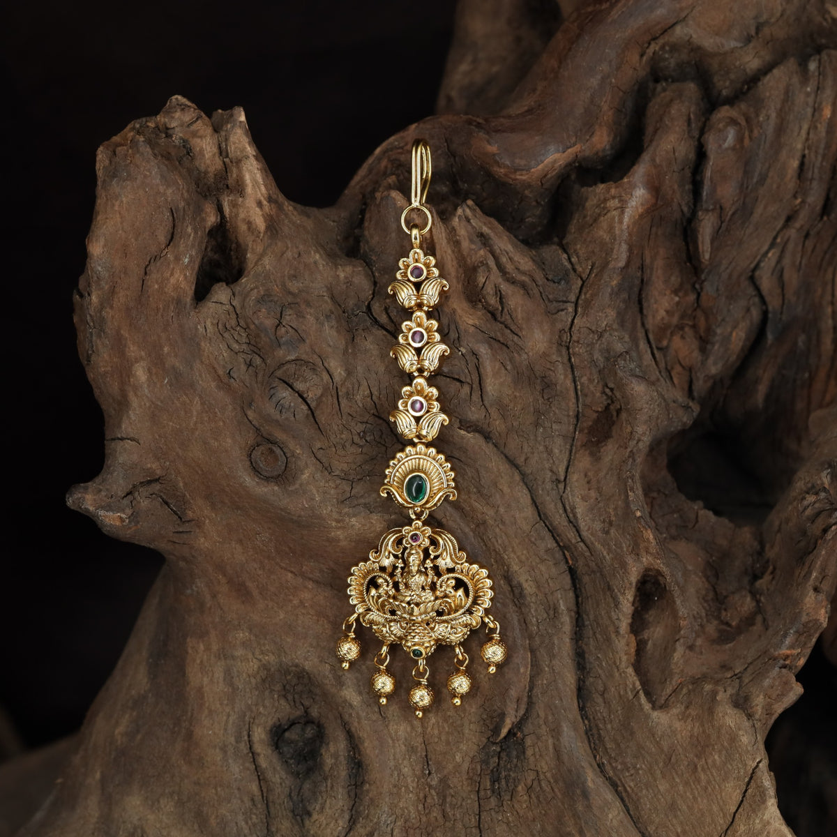 Antique Lakshmi Tikka with Floral Motifs