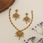 Premium Antique Necklace With Elaborate Paisley Linkwork And Hanging Pendant Accents