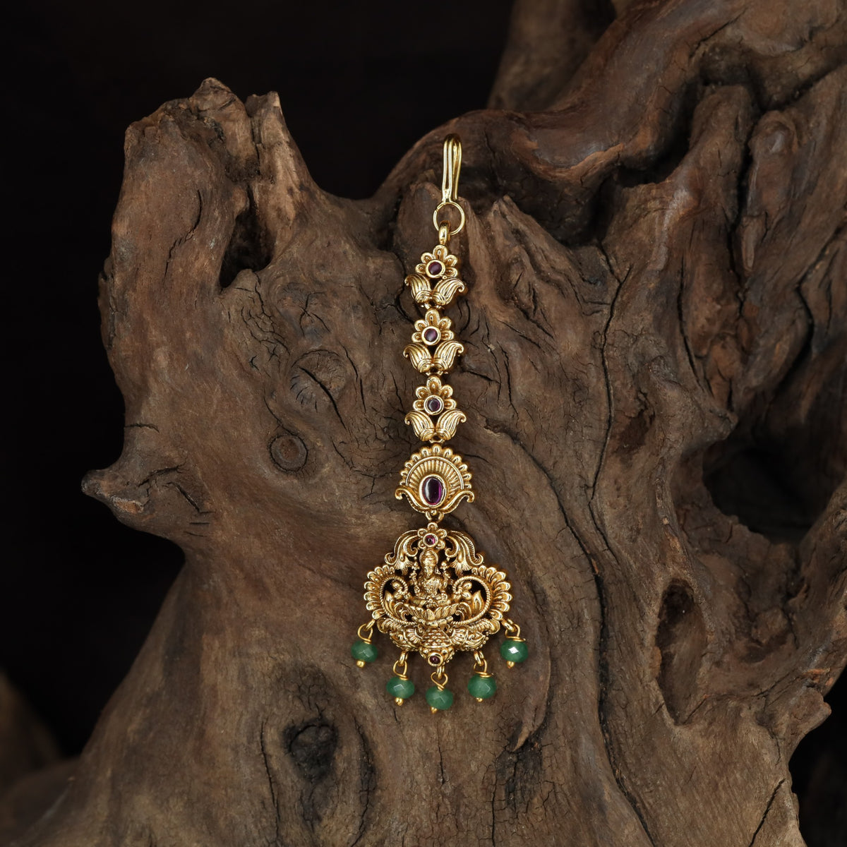 Antique Lakshmi Tikka with Floral Motifs