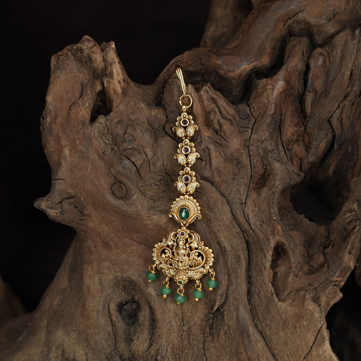 Antique Lakshmi Tikka with Floral Motifs