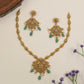 Premium Antique Necklace With Elaborate Paisley Linkwork And Hanging Pendant Accents