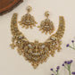 Antique Necklace With Lakshmi Centrepiece, Peacock Details And Ornate Temple Work