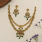 Premium Antique Necklace With Intricate Floral Medallions And Curved Paisley Linkwork