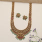 Premium Antique Long Haara Featuring Lakshmi On Lotus With Elaborate Decorative Work