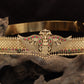 Premium Antique Dabu Featuring Central Lakshmi, Sculpted Elephants And Decorative Borders