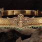 Premium Antique Dabu Featuring Central Lakshmi, Sculpted Elephants And Decorative Borders