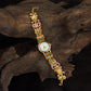Kundan Peacock Watch with Floral Links