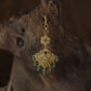 Antique Tikka with an intricate floral crest and ornate scrollwork pendant