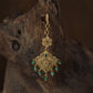 Antique Tikka with an intricate floral crest and ornate scrollwork pendant