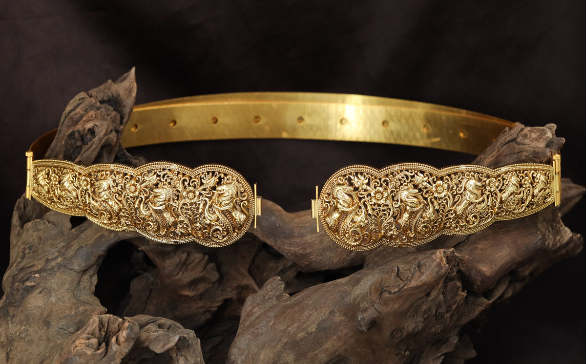 Antique Dabu defined by sculpted Yali figures and intricate openwork