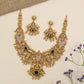 Signature Antique temple necklace adorned with sculpted Lakshmi elements