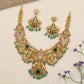 Signature Antique temple necklace adorned with sculpted Lakshmi elements