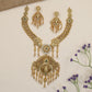 Antique Necklace With Floral Medallion Links And Elaborate Statement Pendant