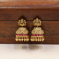Antique Jhumka With Lakshmi Top And Ornate Dome Detailing