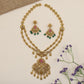 Premium Antique Long Haara With Floral Chainwork And Detailed Statement Pendant