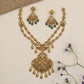 Grand Necklace With Sculpted Floral Elements And Elaborate Traditional Pendant Work