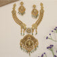 Antique Necklace With Floral Medallion Links And Elaborate Statement Pendant