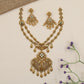 Grand Necklace With Sculpted Floral Elements And Elaborate Traditional Pendant Work
