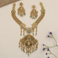 Antique Necklace With Floral Medallion Links And Elaborate Statement Pendant