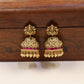 Antique Jhumka With Lakshmi Top And Ornate Dome Detailing