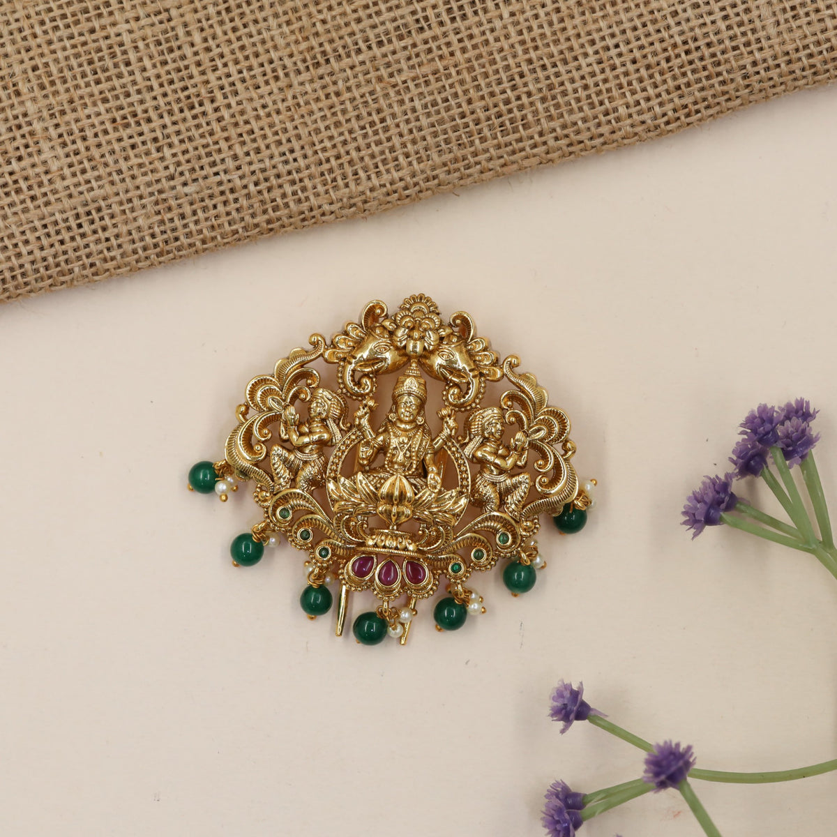 Antique Jade Bille with ornate scrollwork, sculpted figures and traditional craftsmanship