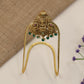 An elegant Antique Vanki centred on Lakshmi with ornate peacock detailing
