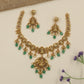 Antique Necklace with Lakshmi pendant and ornate floral craftsmanship