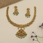 Royal Antique Necklace with a richly sculpted centre and graceful peacock forms
