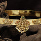 Antique Dabu waist belt with Lakshmi, peacock and ornate temple detailing