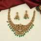 Antique Necklace with Lakshmi Centre and Sculpted Elephant Details