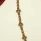 Antique Long Jade with Sculpted Lakshmi Work and Closely Linked Ornamental Sections