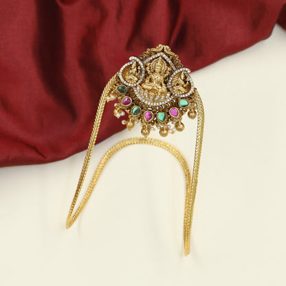 Traditional Antique Vanki featuring Lakshmi and Ornamental Lotus Forms
