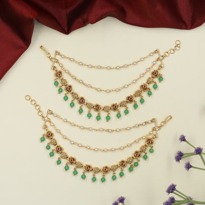 Antique Mati with Elaborate Floral Linkwork and Delicate Beaded Details